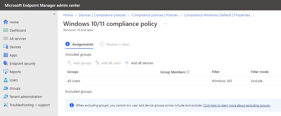 Organize Intune for Windows 365 and AVD with Filters - Mr T-Bone´s Blog