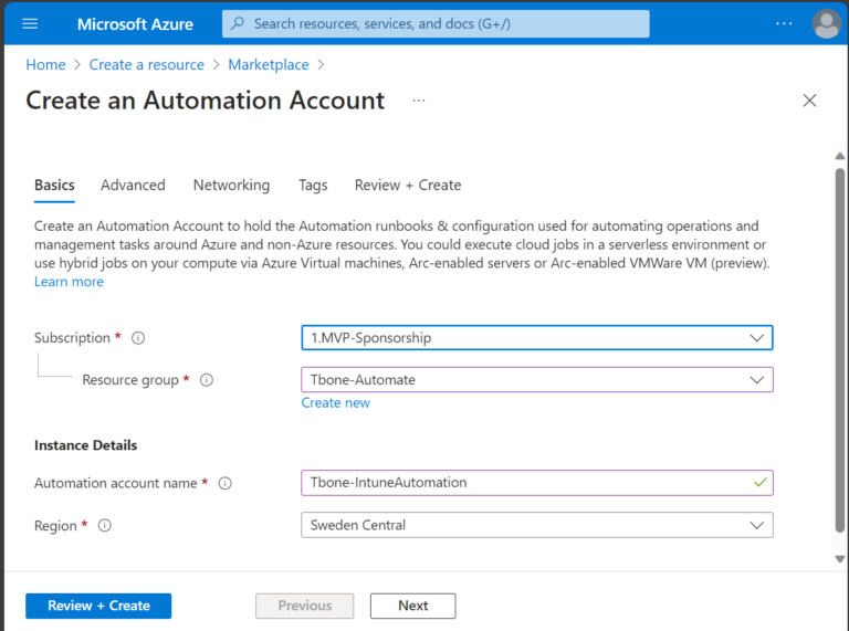 Create a Managed Identity to automate Intune tasks - Mr T-Bone´s Blog